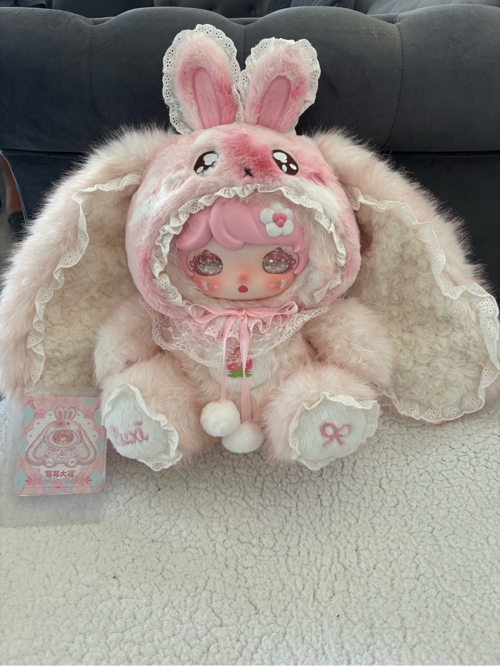 LUXI-Angel I Bunny 800% Series 3 Sweetheart Plush Strawberry Daifuku